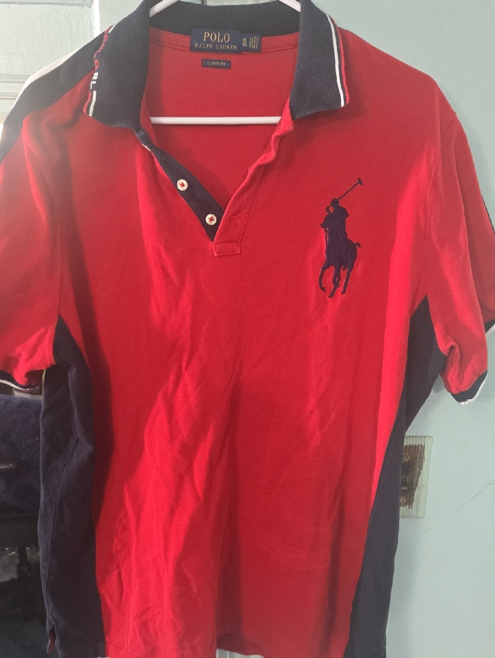 Polo by Ralph Lauren Red Polo with Navy Accents